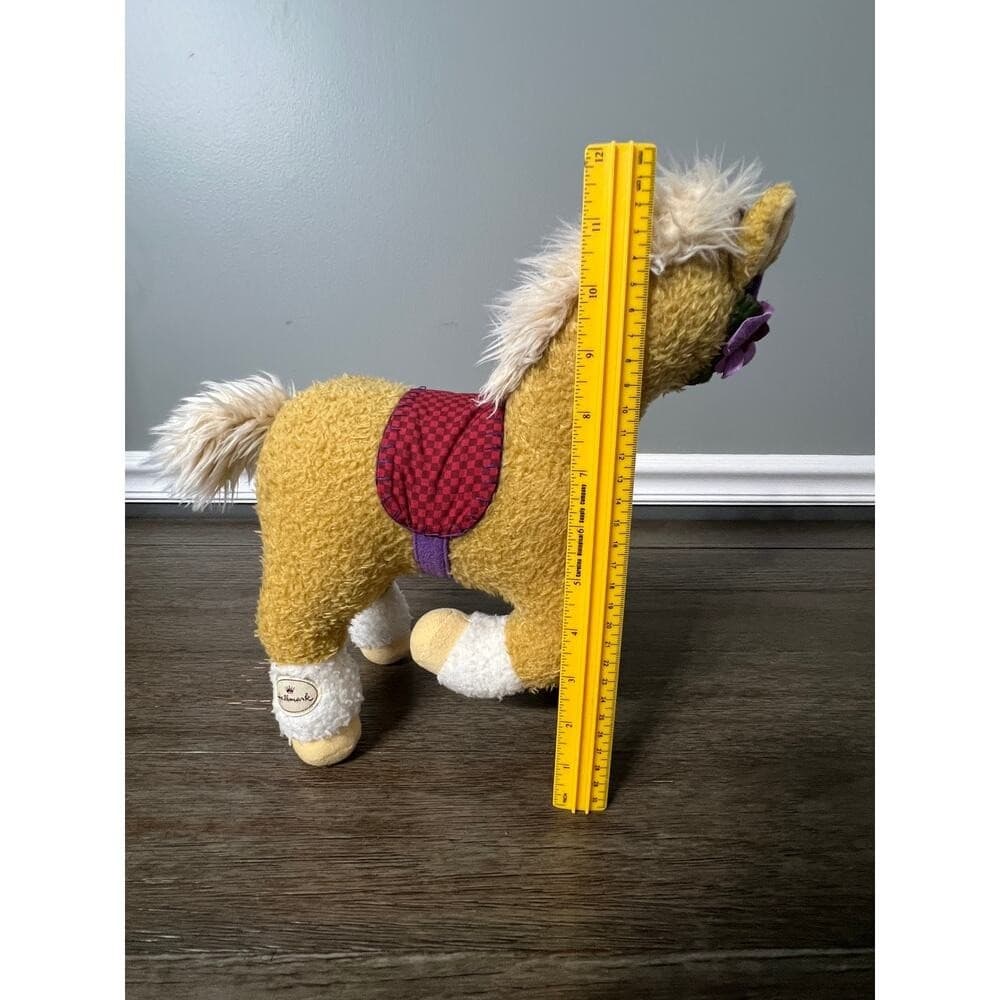 Hallmark Tan Pony with Saddle & Purple Bridle Plush 6