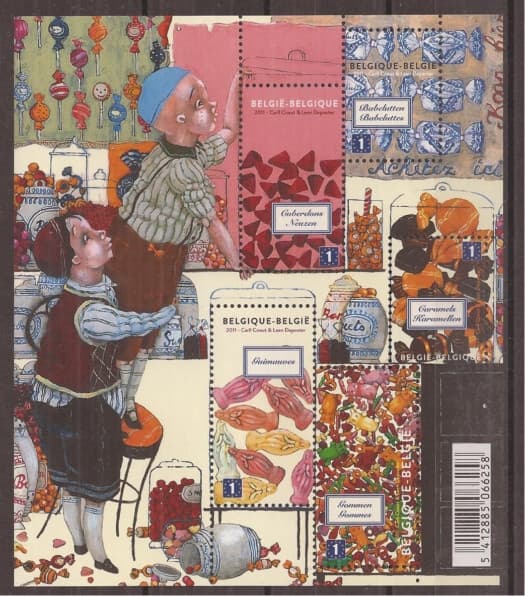 Belgium - Sheet - 2011 - COB BL195** - SCOTT 2534 - Candies - MNH -