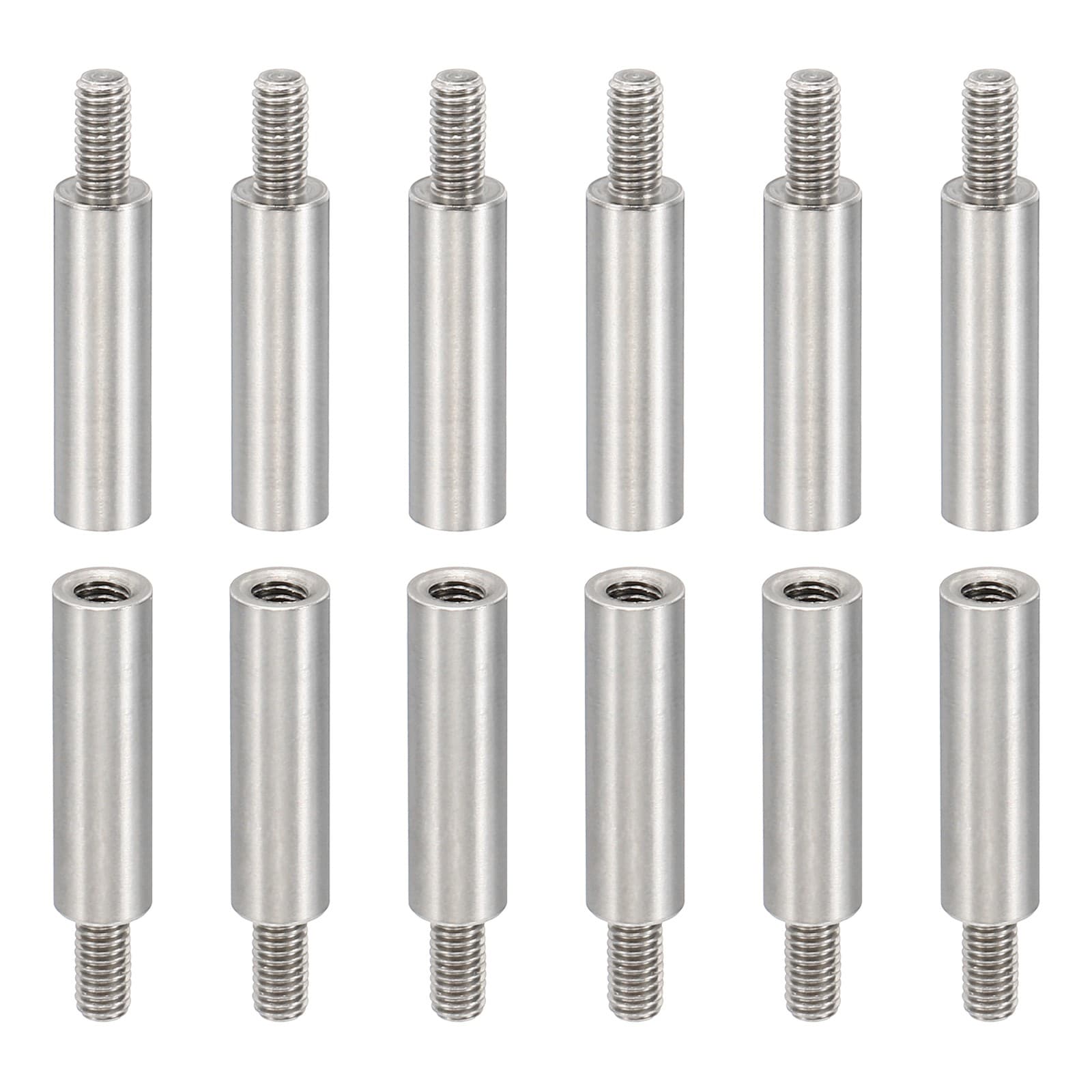 24pcs M3 Standoffs, M3 18+6mm Spacer Standoffs Steel 3mm ID 5mm OD