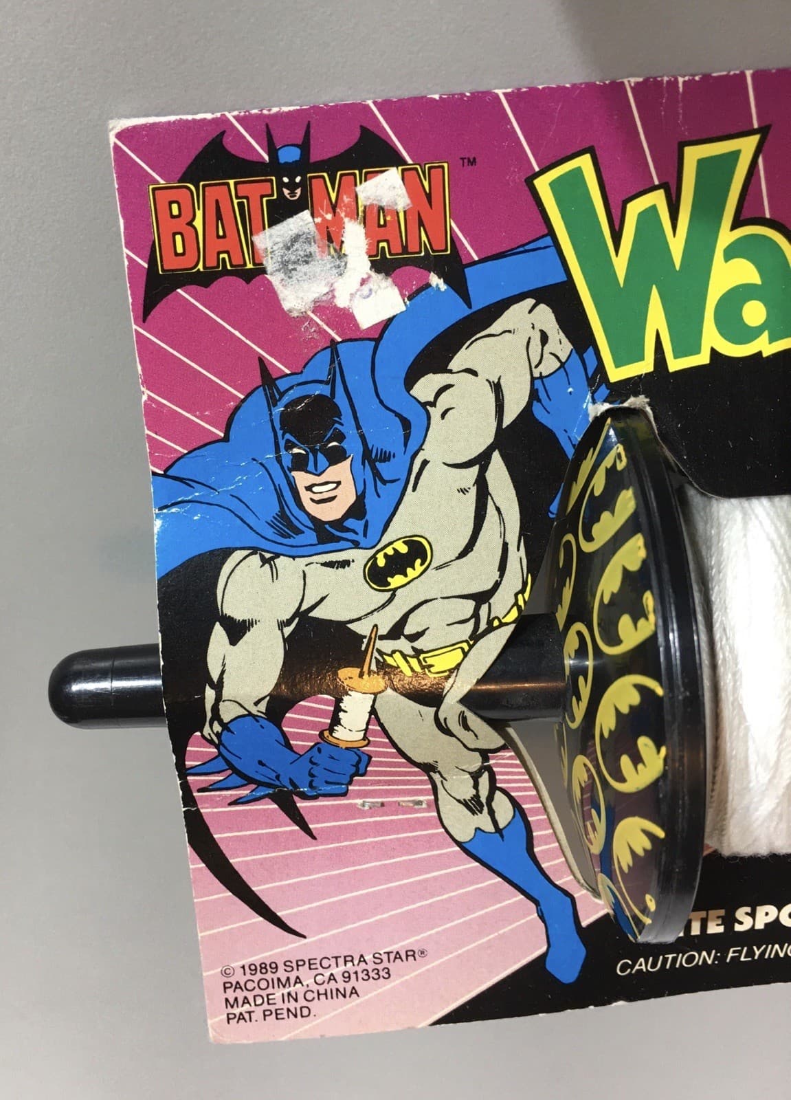 VTG 1989 Batman Wacky Winders Kite String Spool NOS SEALED 3
