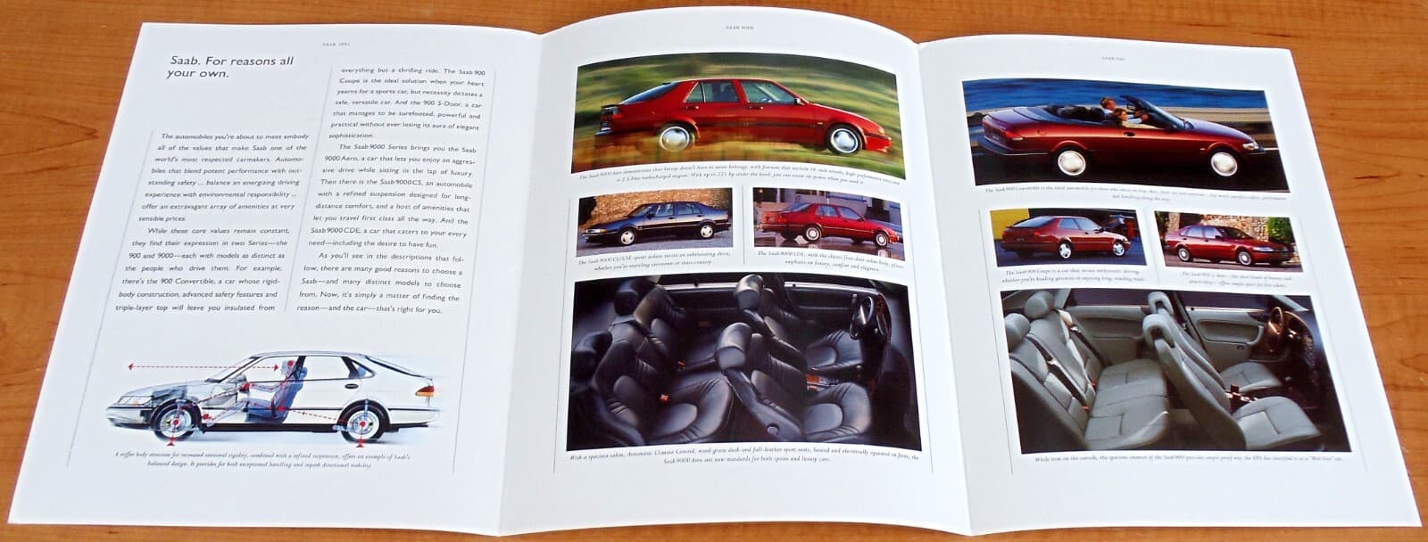 SAAB 1995 * 900 / 9000 Original Sales Brochure * GOOD * FREE SHIPPING 6