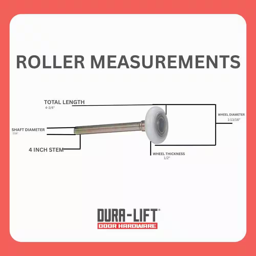 Ultra-Life Max 2 In. Nylon Garage Door Roller with Sealed 6200ZZ Bearing and 4 I 3