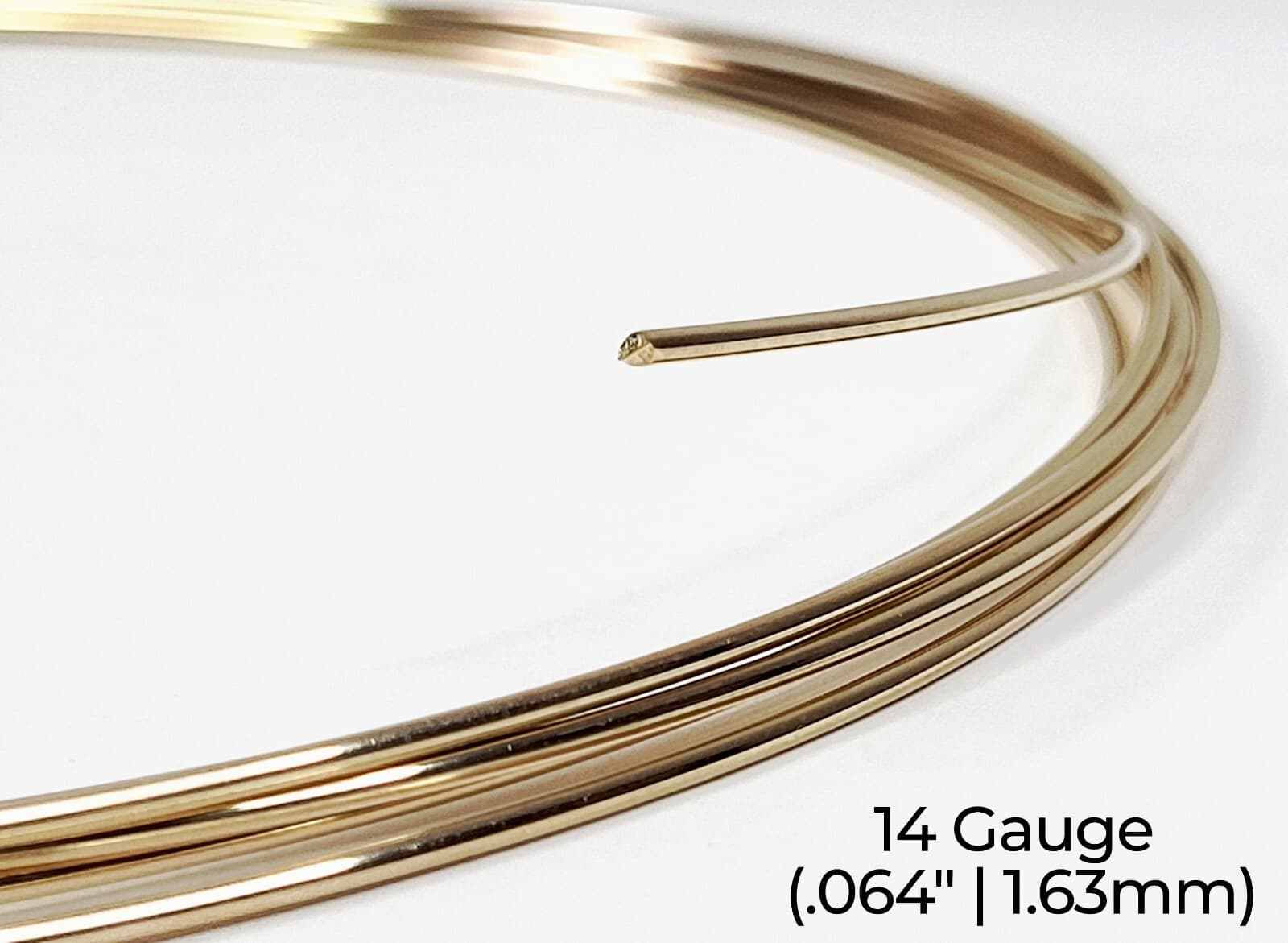 14/20 Yellow Gold-Filled Wire | Round | Dead Soft | 10-30 Gauge | 1-10 ft | USA 4