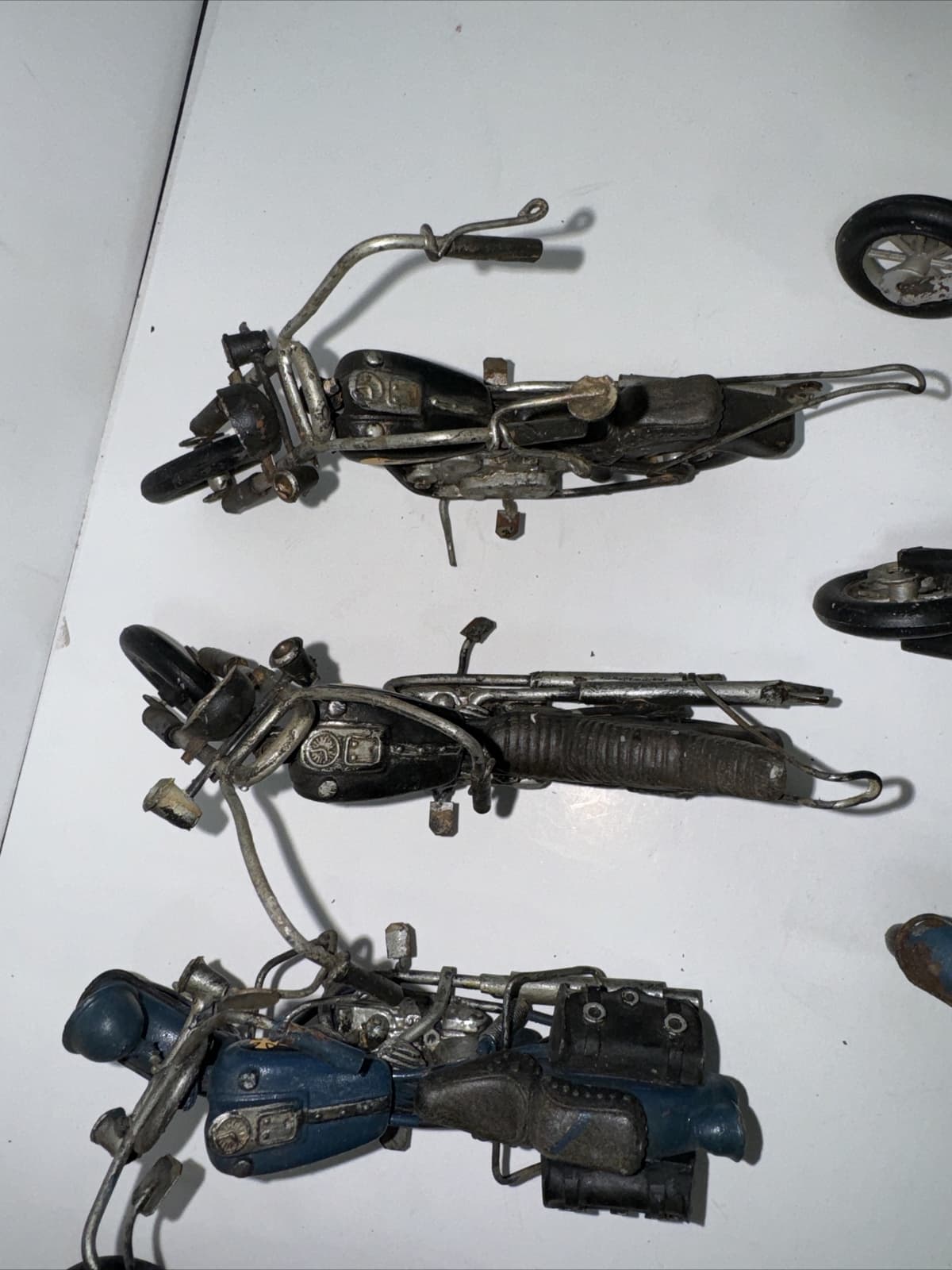 Lot of 14 Vintage Miniature Metal Motorcycle Model Figure Chopper 3