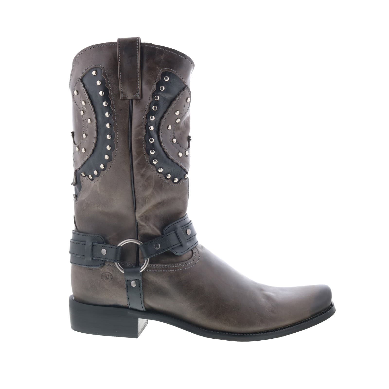 Dingo War Eagle Studded Square Toe Boot DI-851 Mens Gray Western Boots