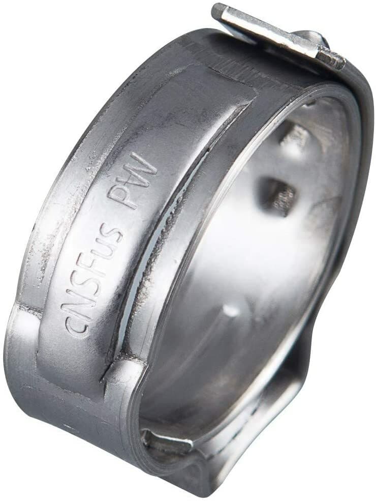 EFIELD 100 PCS 3/4'' 304 Stainless Steel PEX Cinch Clamp Rings for PEX  Pipe 2