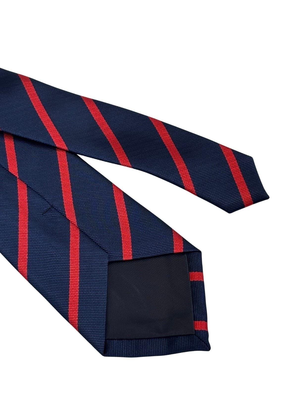 dark navy blue and red striped tie military school style by Frederick Thomas 5