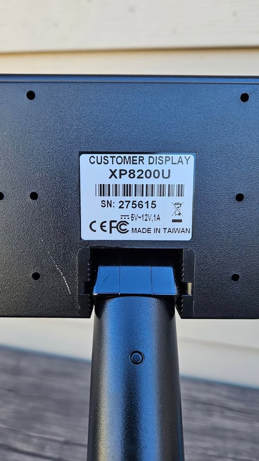 POSX XP8200U Customer Display Pole w/USB Cable Cash Register Attachement BB6 5