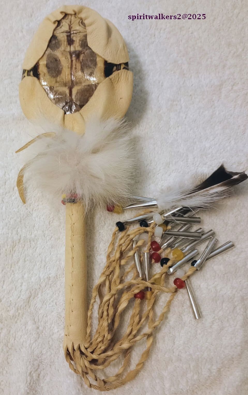 RedEar Turtle Rattle, Coyote, Deer,Feathers, Beads,Tins,Not Endangered tratc3 3