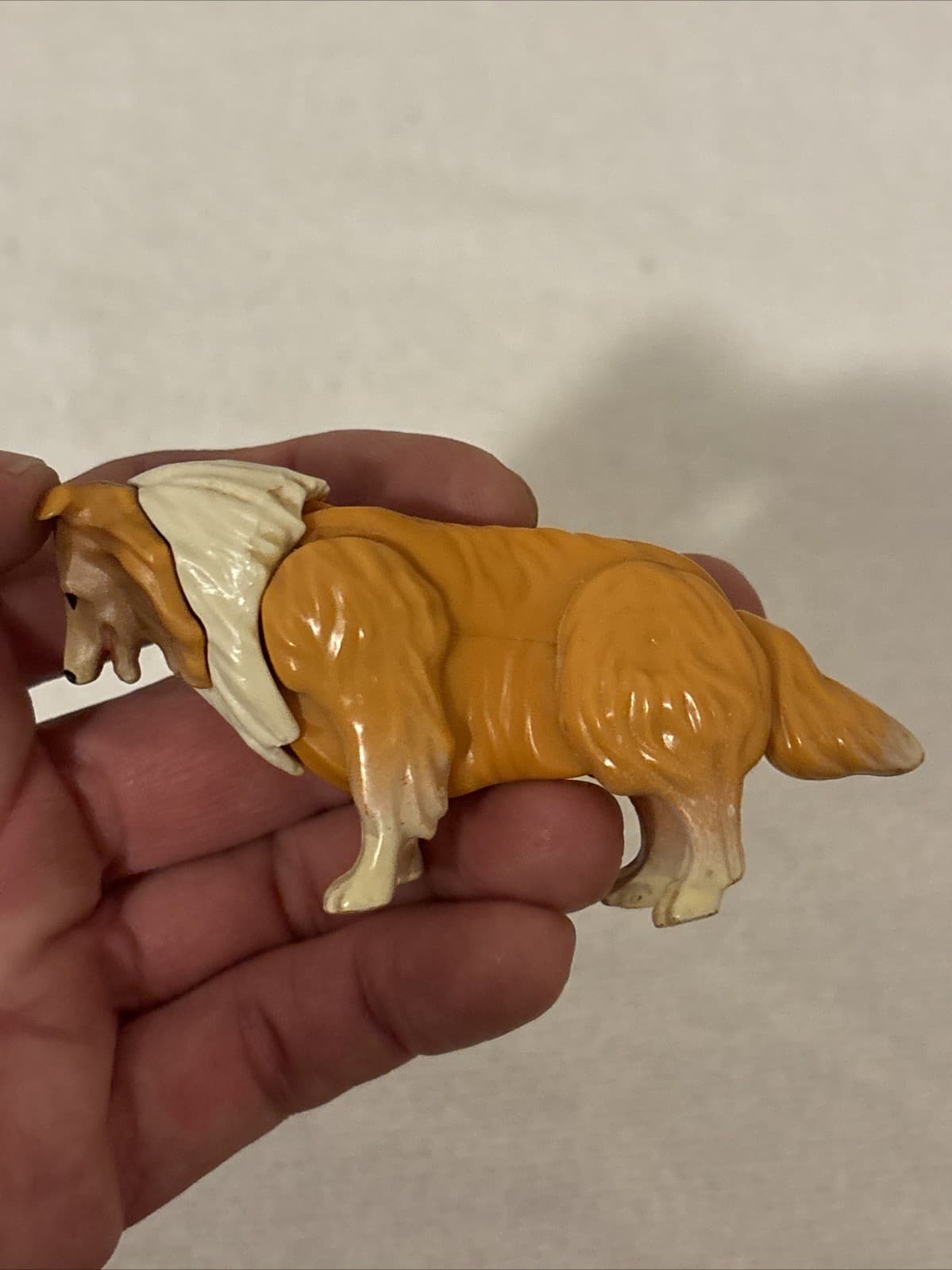 Vintage 1970's Fisher Price Collie Dog Figure Dollhouse Hong Kong FREE SHIP 4