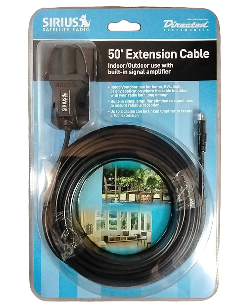 New SIRIUS Satellite Radio 50’ Indoor/Outdoor Extension Cable Signal Amplifier