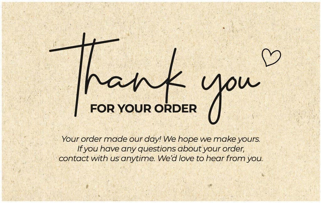 Small Business Thank You Cards Package 1PACK