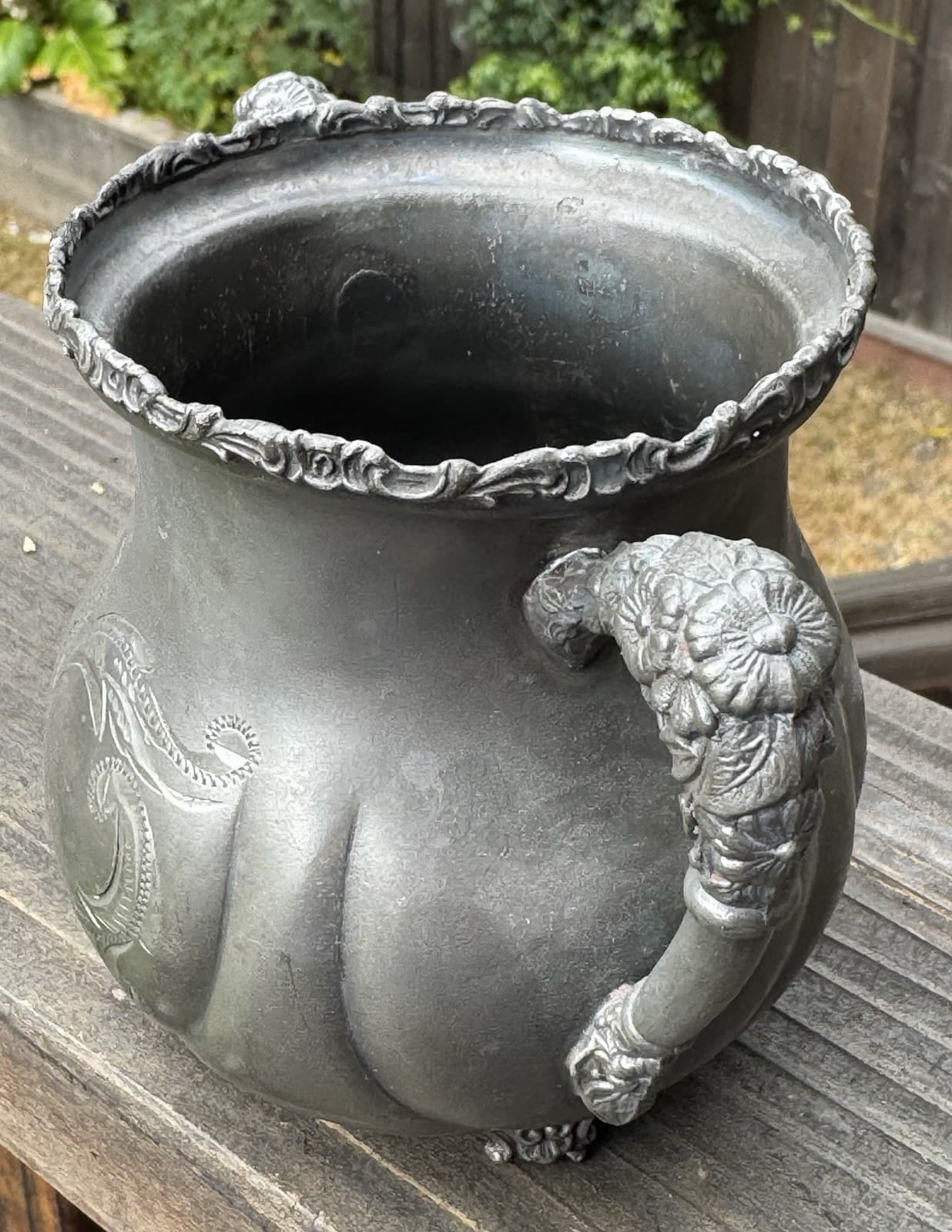 Vintage New Amsterdam Silver Co. Quadruple Plate Silver Etched Sugar Bowl #593 6