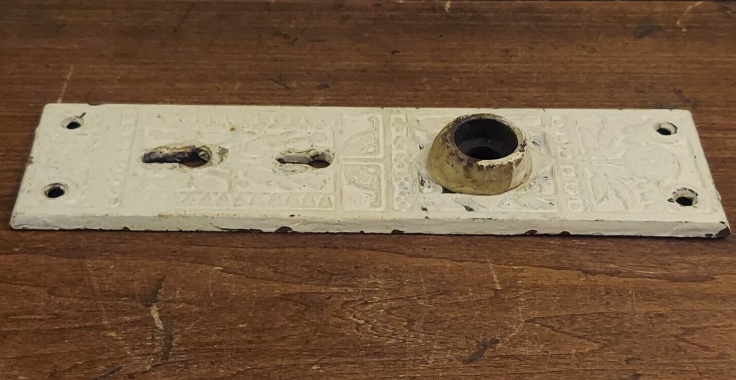 Antique Sargent & Co. Exterior Eastlake Style Door Plate  2" x 7½" 2