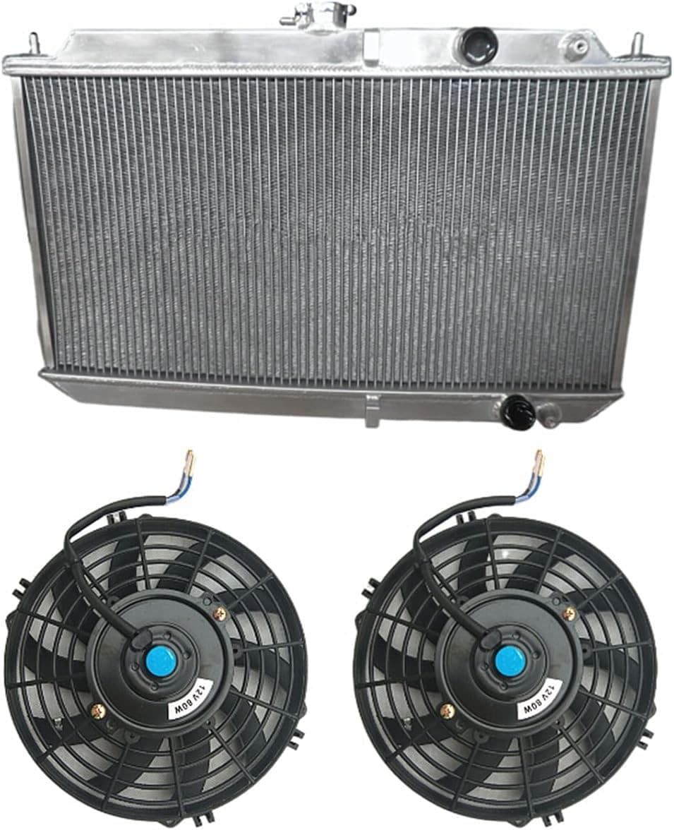 Full Aluminum Cooling Radiator + 2x Fan for 1990-1993 Acura Integra