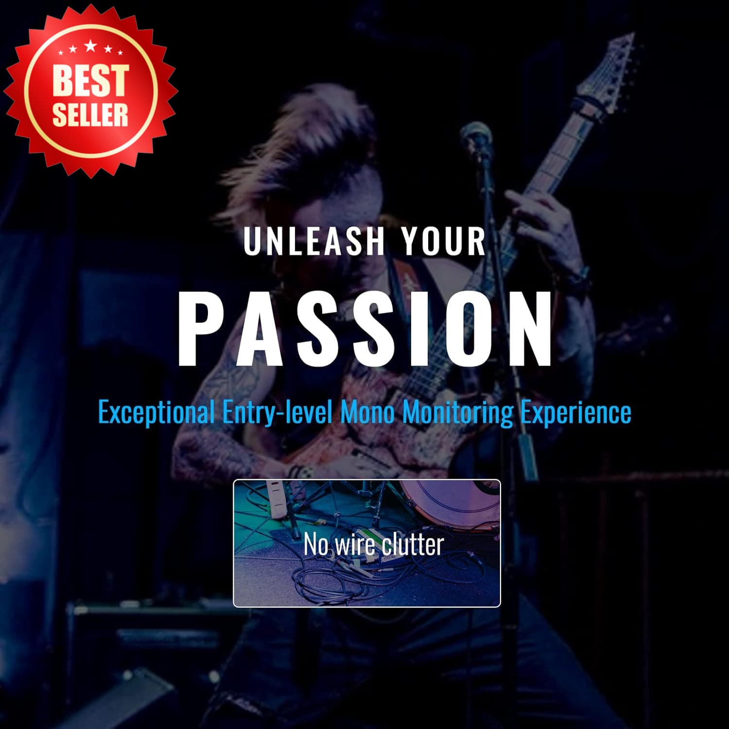 Quad-Channel Wireless In Ear Monitor System 4 Bodypacks UHF Frequencies US 5