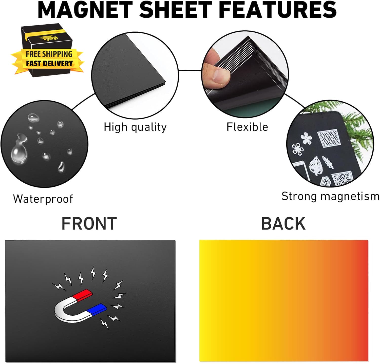 20Pcs Magnetic Sheets for Dies Storage, with Rubber Magnet Sheet, Die Cut Storag 3