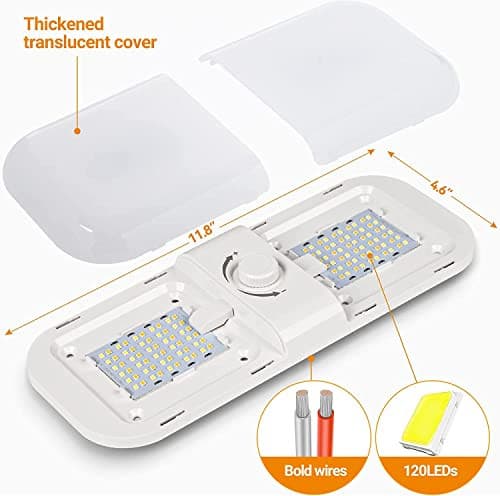  RV Lights Interior 1700LM, 3 Color TEM Camper Lights, Dimmable 12v Volt Led  6