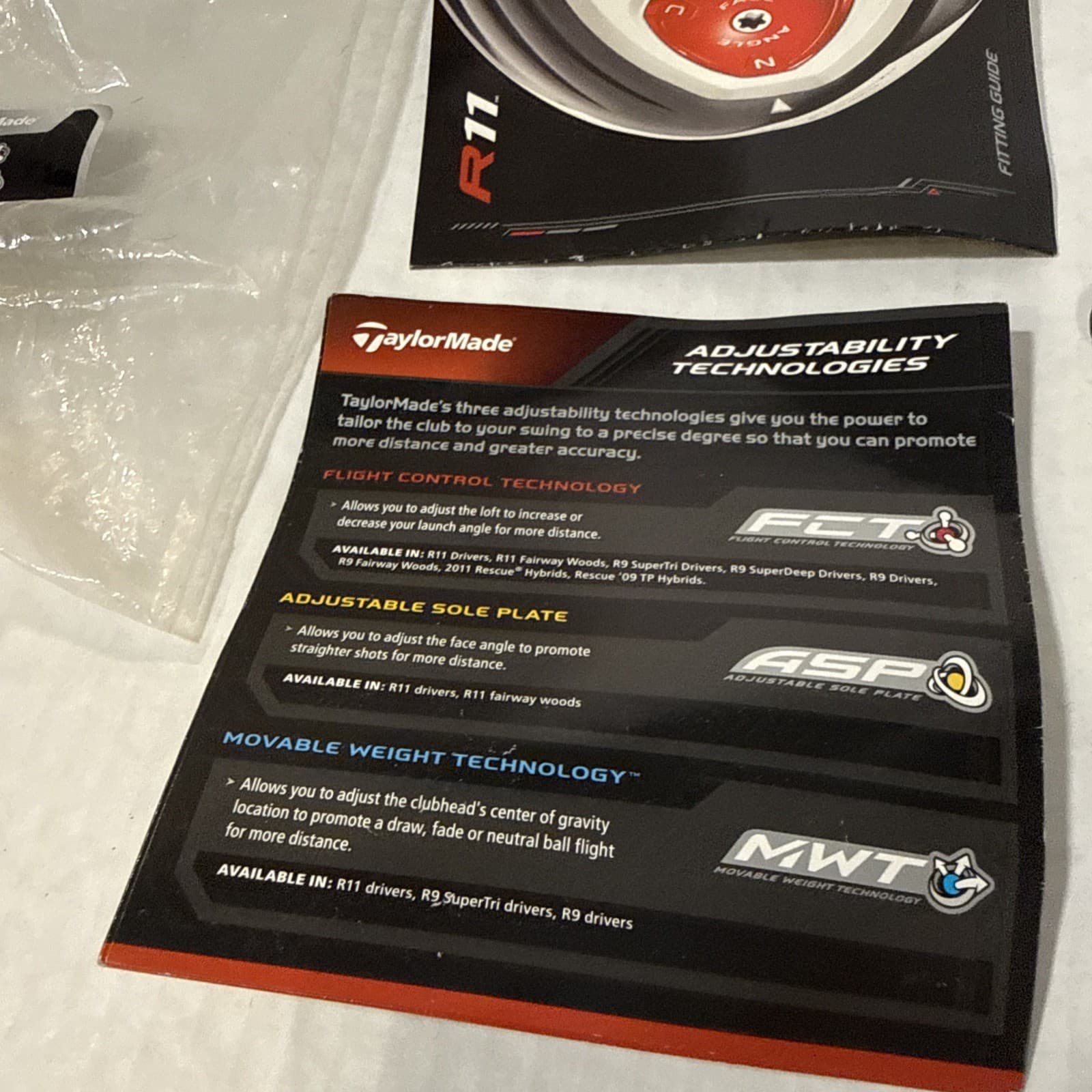 TaylorMade R11 Golf Driver Torque Wrench Accessory FCT ASP MWT Item N1798901 3