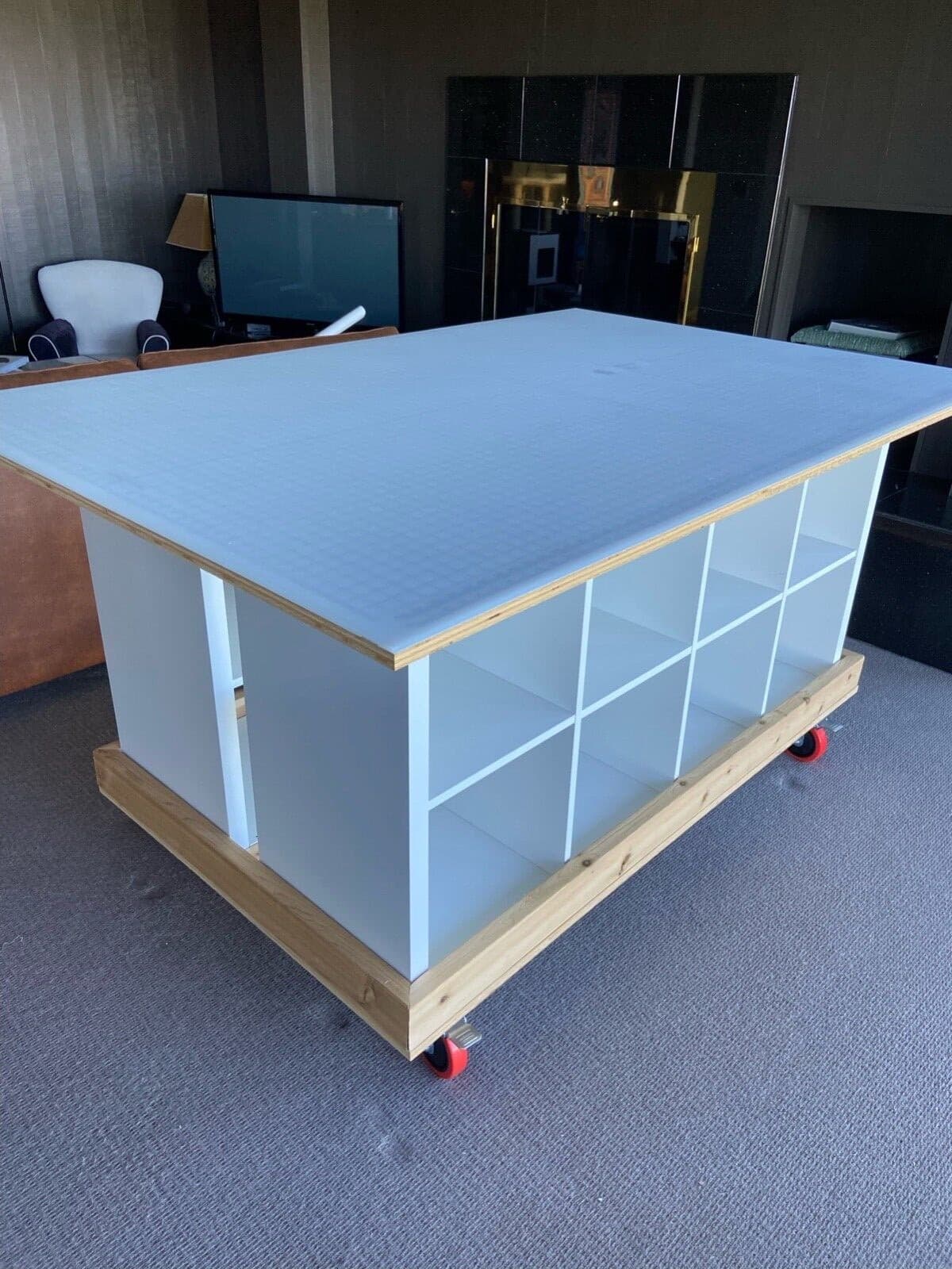 craft table with storage