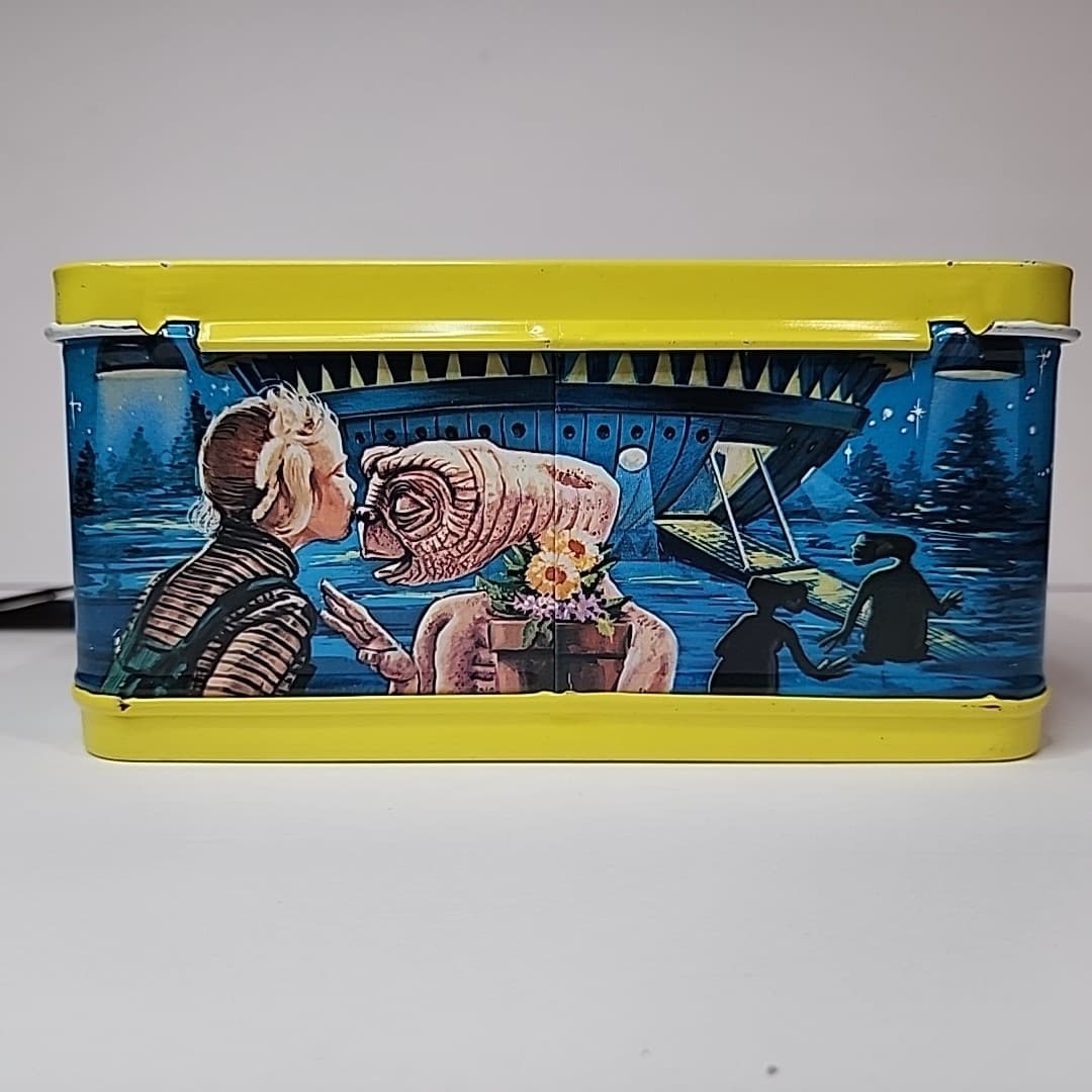 Vtg 1982 E.T. The Extra-Terrestrial Metal Lunchbox w/ Tags Complete w/ Thermos 3
