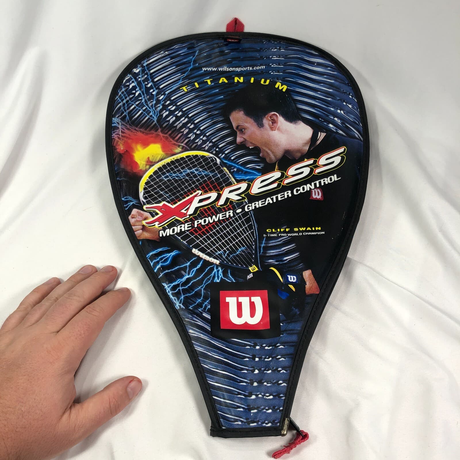 (2) TITANIUM Racquetball Rackets & Carrying Cases LOT w Glove WILSON HEAD L@@K! 2