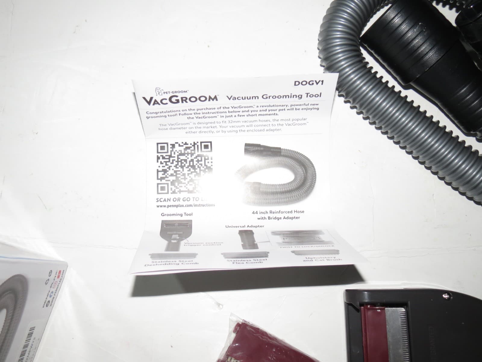 Penn-Plax VacGroom Pet Grooming and Shedding Vacuum Attachment Kit 4