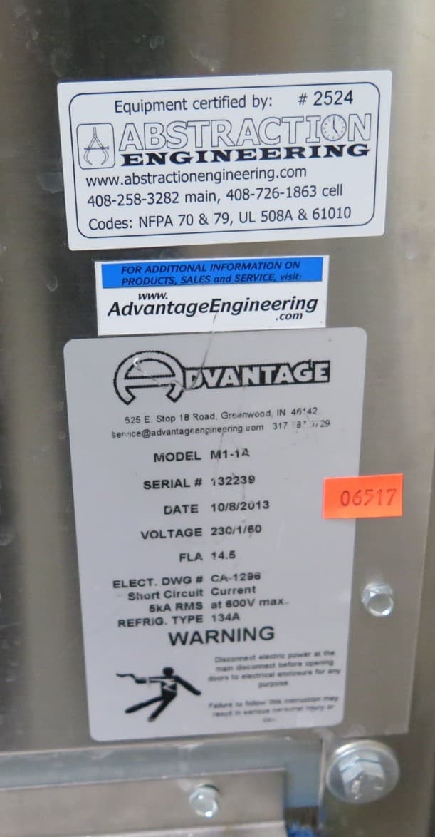 R200687 Advantage Engineering M1-1A Air-Cooled Water Chiller 3