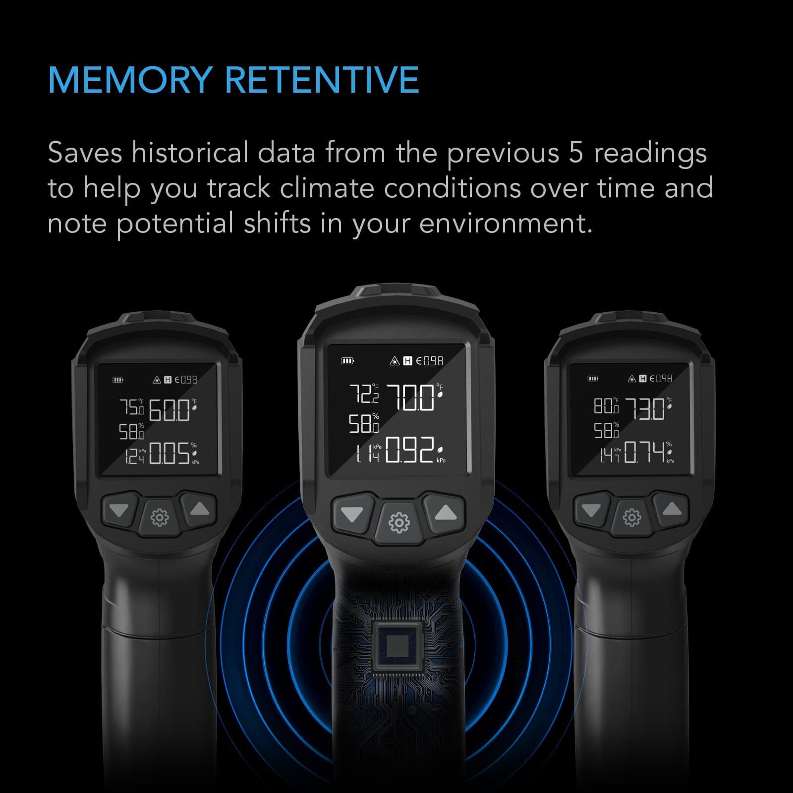 VPD Thermometer, Handheld Environmental Monitor, Captures Leaf VPD & Temperature 5