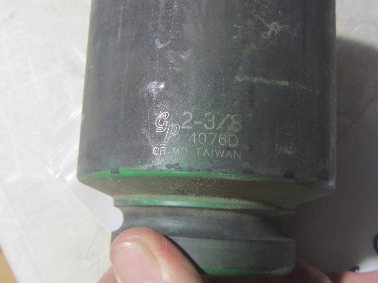 USED Grey Pneumatic 4076D  1" Drive x 2-3/8" Deep Length Impact Socket, 6 Point 3
