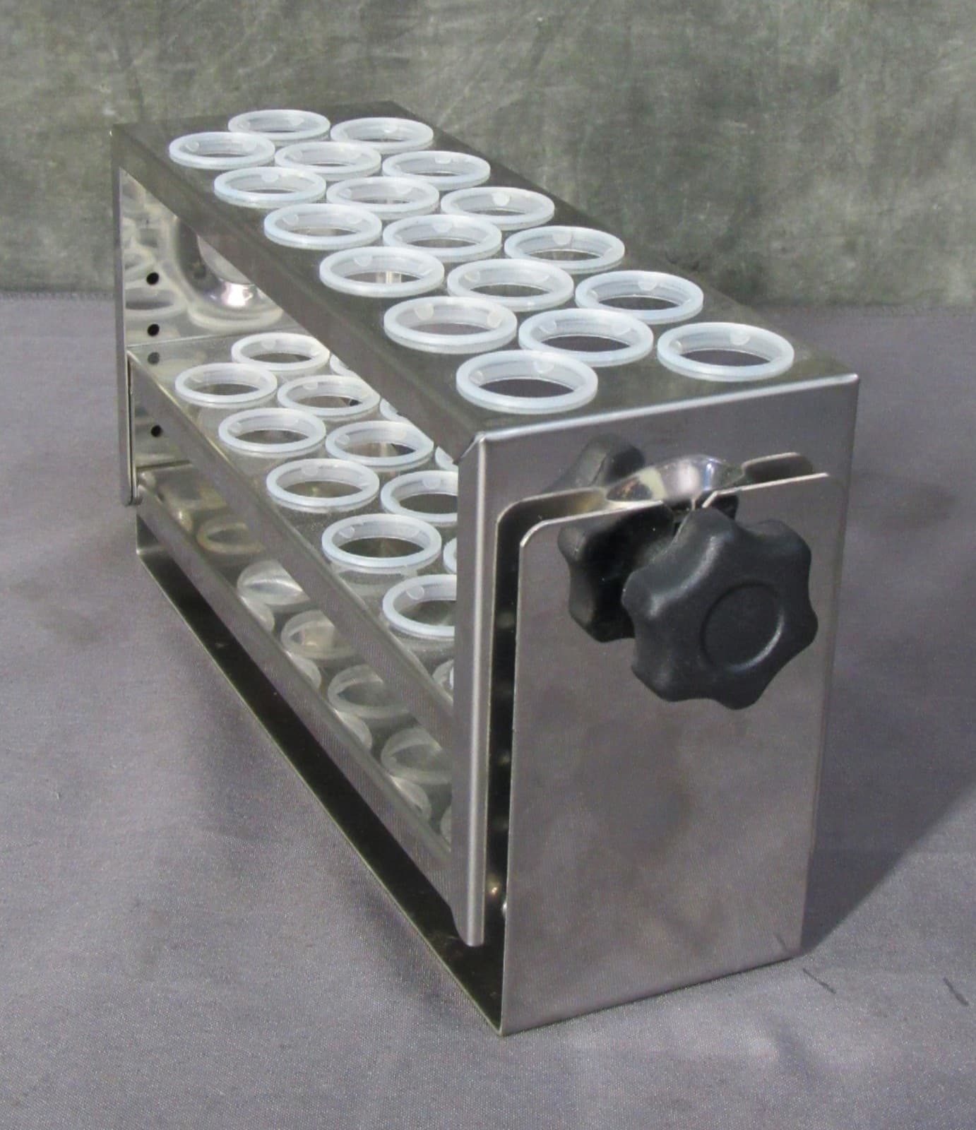 Adjustable Angle 18-Position 18-20mm SS Test Tube Rack for Orbital Shakers 2