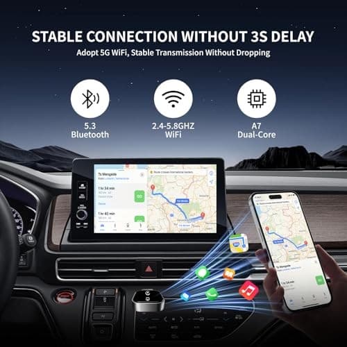 Wireless CarPlay Adapter for Android Auto - 3 in 1 Screen Mirror Android auto 4
