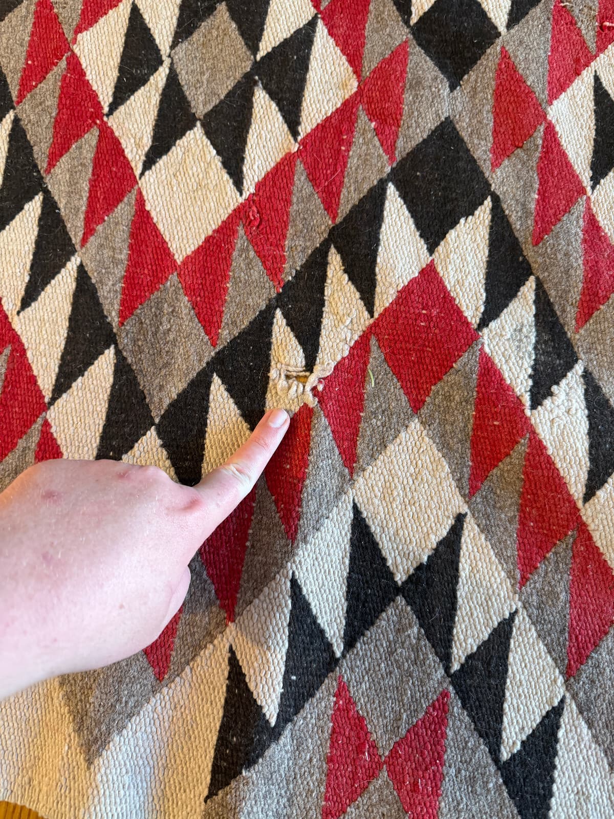 Stunning Navajo Rug Eye Dazzler Approximately 58" by 34.5" 5