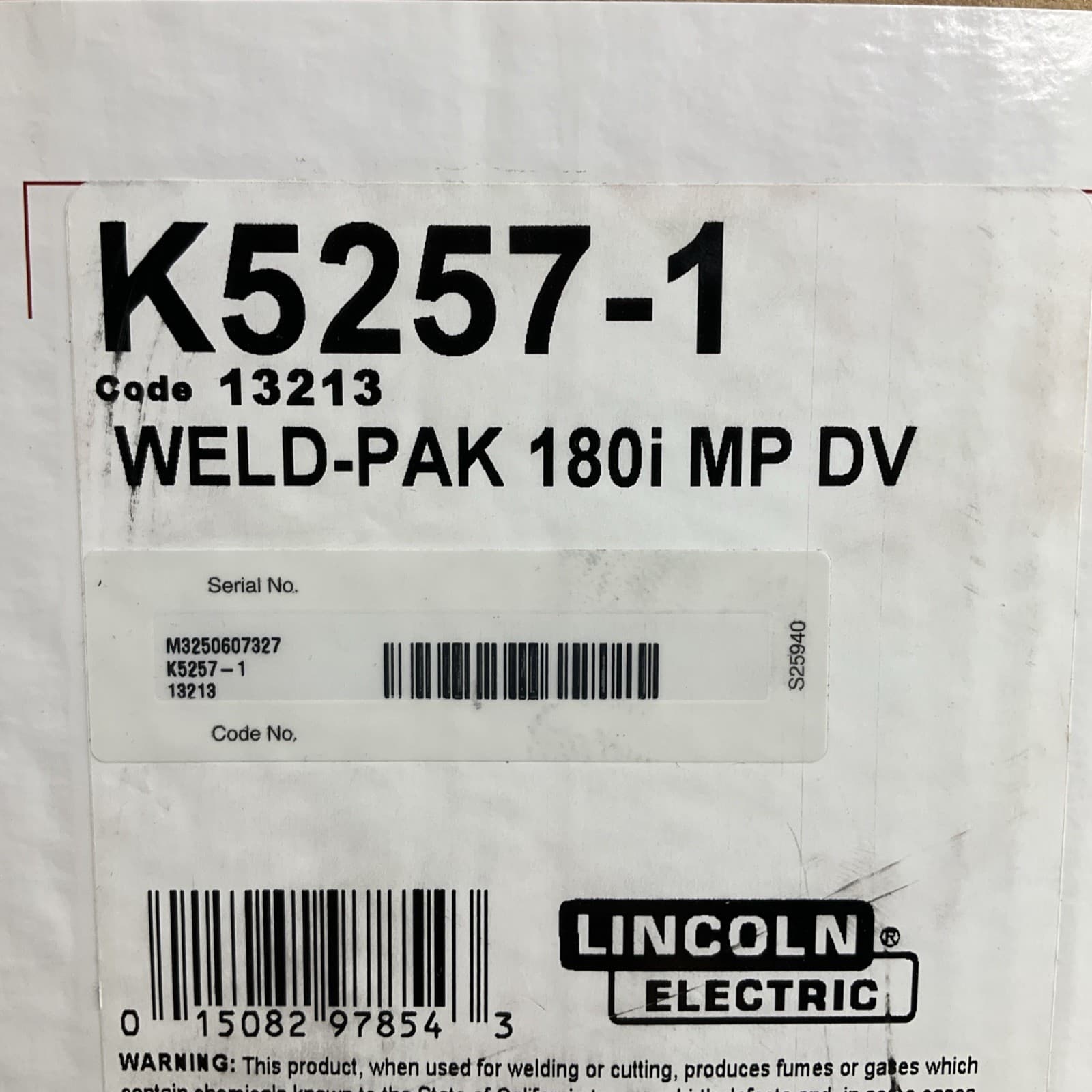 NEW Lincoln Electric K5257-1 Weld Pak 180i MP DV MIG Flux Cored Stick TIG Welder 6