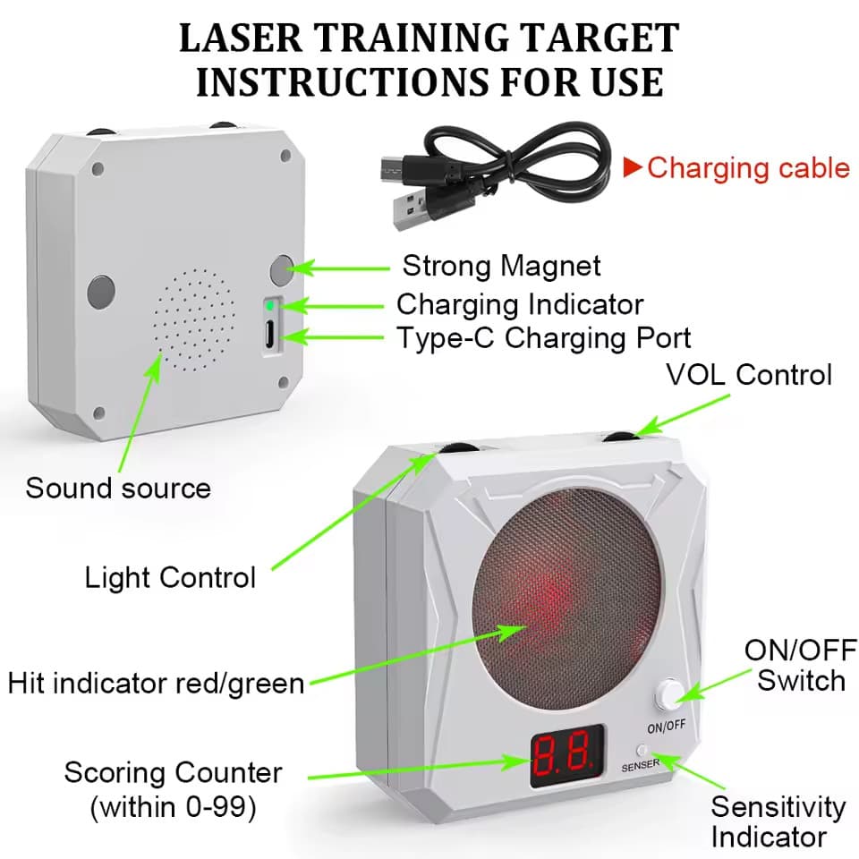 Dry Fire Laser Training Target  - Similar to Strikeman Magnetic/Adhesive mount 3