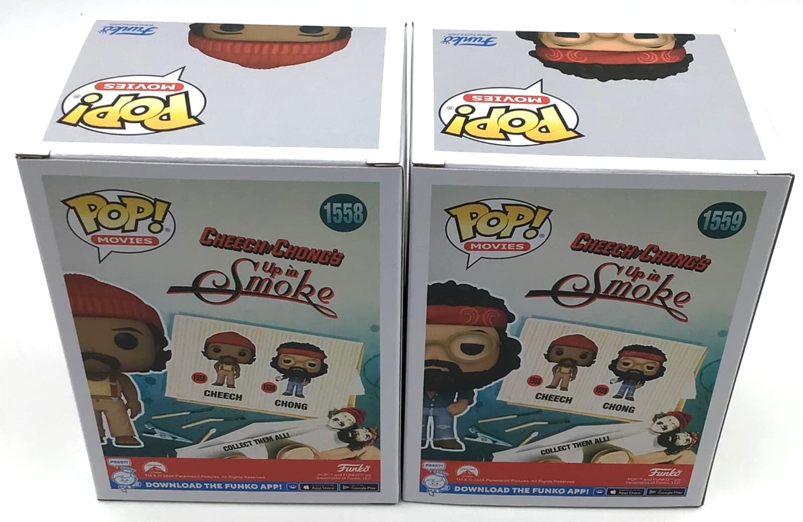 Funko Pop! Cheech & Chong Up in Smoke Cheech #1558 & Chong #1559 Set of 2 3