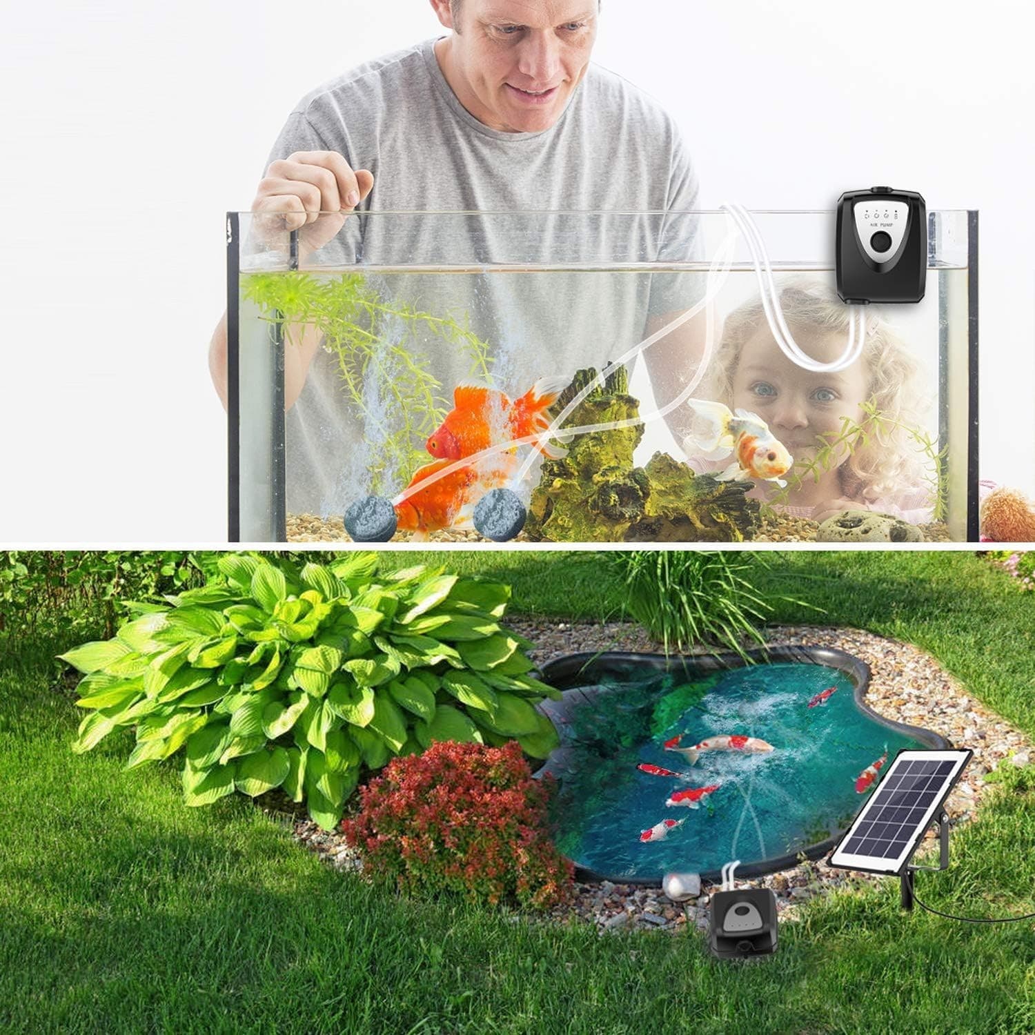 Portable Solar Power Pond Oxygenator Water Pump Oxygen Aerator Outdoor Air Pump 6