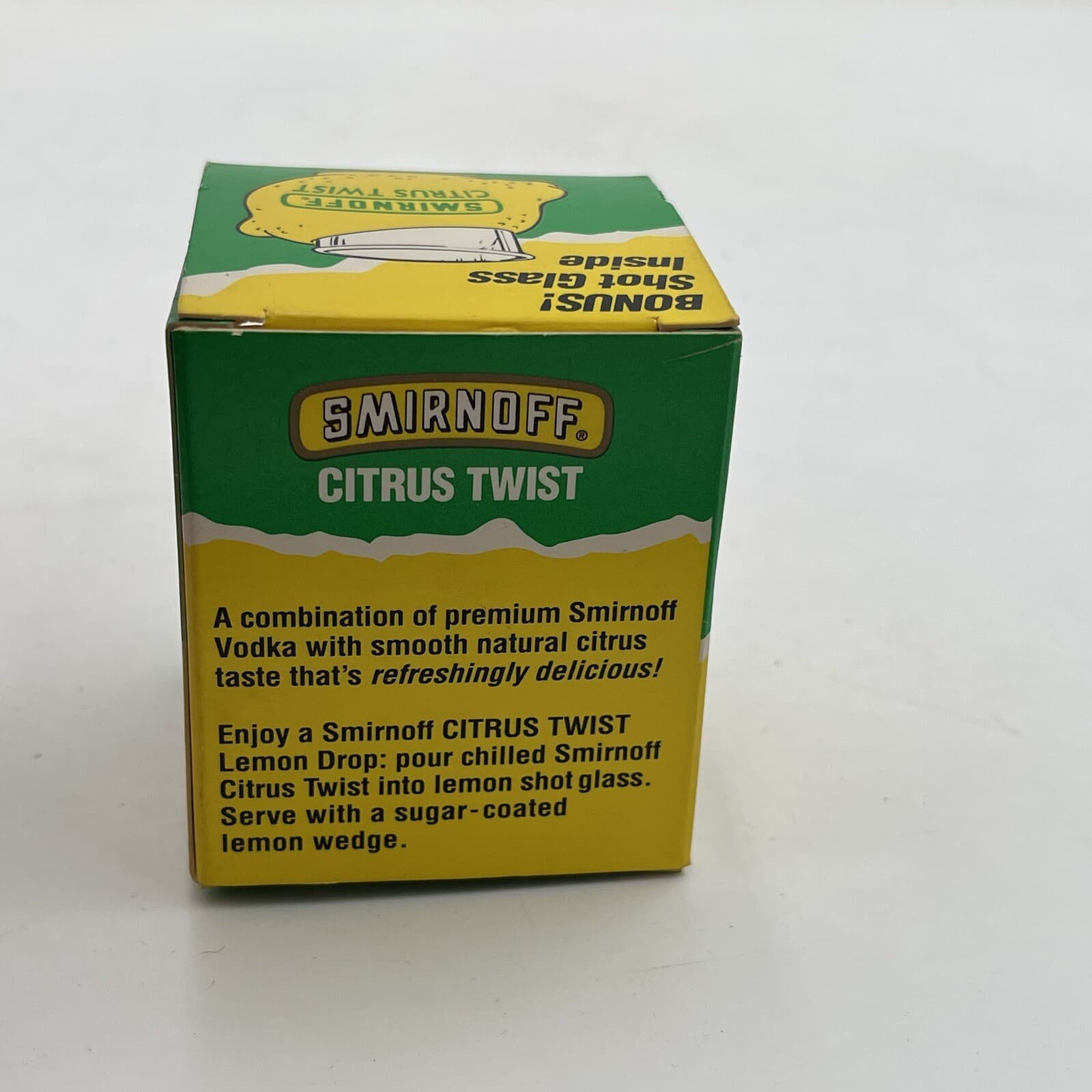 VTG New NOS Smirnoff Citrus Twist Vodka Promo Advertising Give Away Shot Glass 3