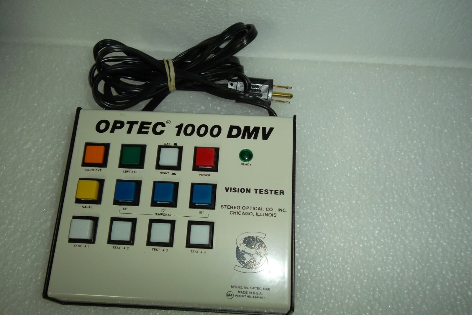 Stereo Optical OPTEC 1000 DMV Vision Tester / Screener Keypad Controller WORKS 2