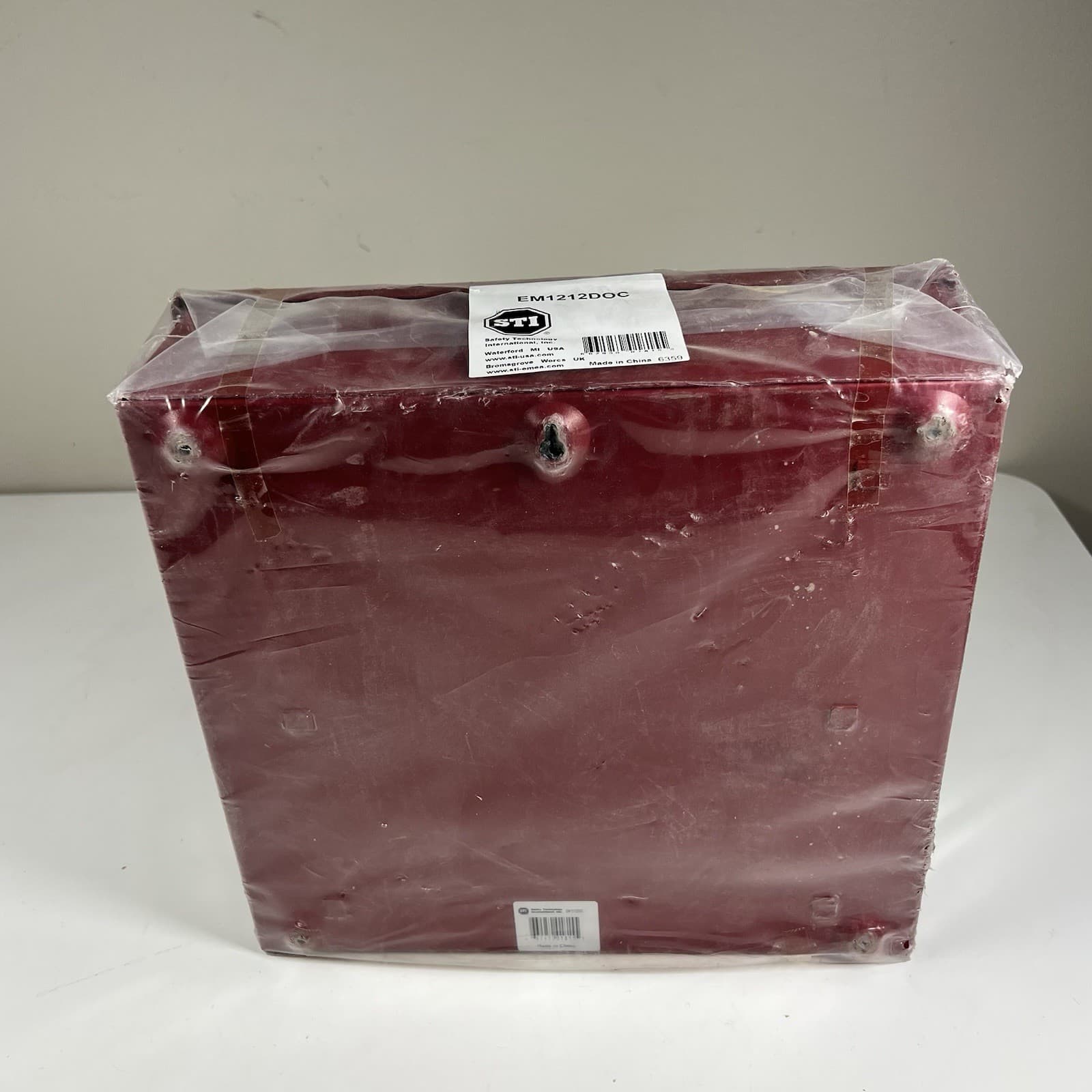 STI EM1212DOC Red Metal System Record Documents Box NEW 12” x 12” x 4” 2