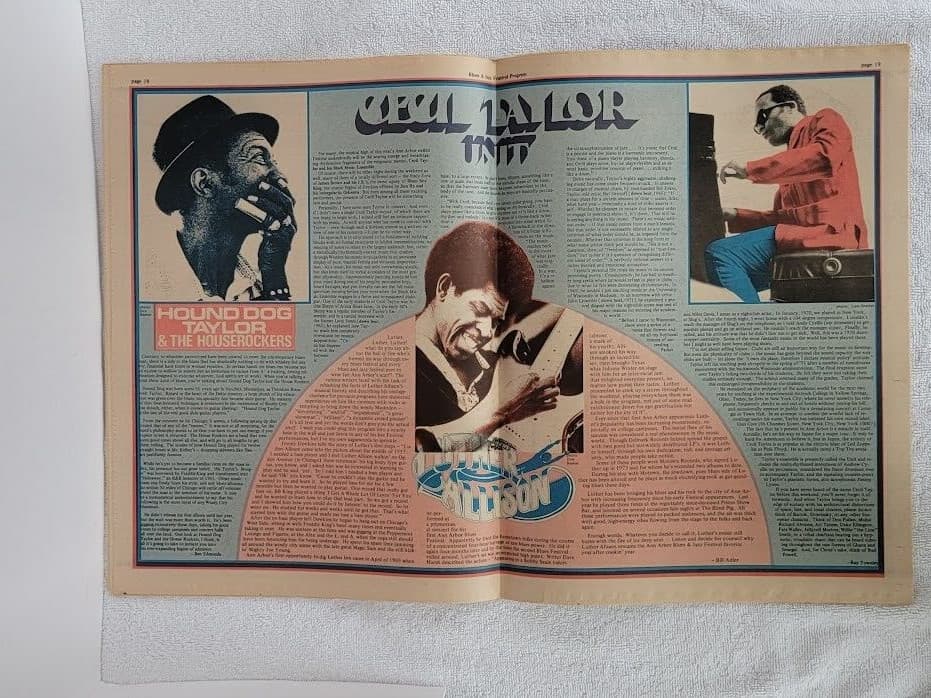 Rare 1974 Ann Arbor Sun Blues and Jazz Festival Large Program Historical Item!! 6