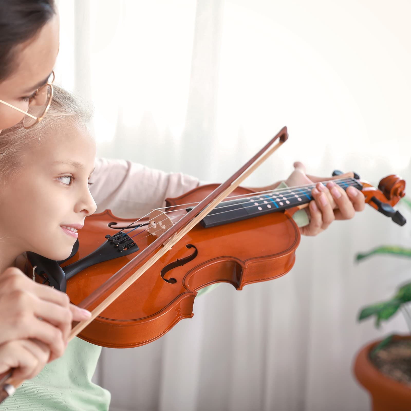 2pcs Violin Finger Guide Violin Fingerboard Stickers Fretboard Guide Labels 3/4 6