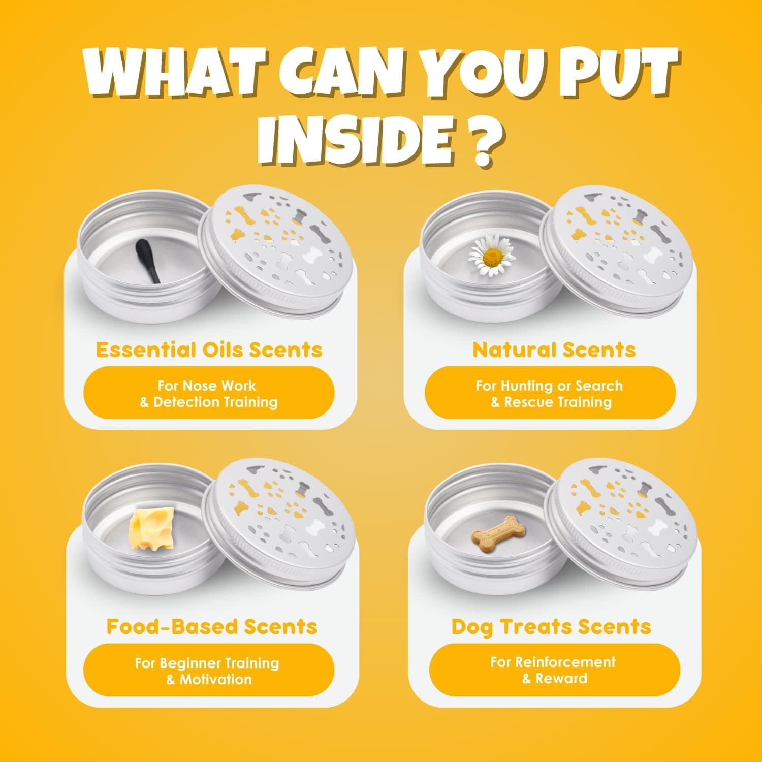 Scent Work Tins - Dog Scent Training Kit - Nosework Detection & Enrichment Sc... 5