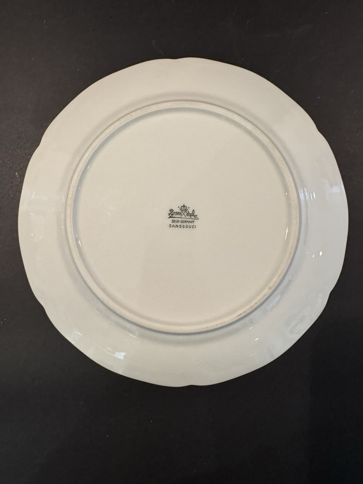 2 Rosenthal Continental Sanssouci Seafoam Green & Gold Trim 8" Salad Plates 4