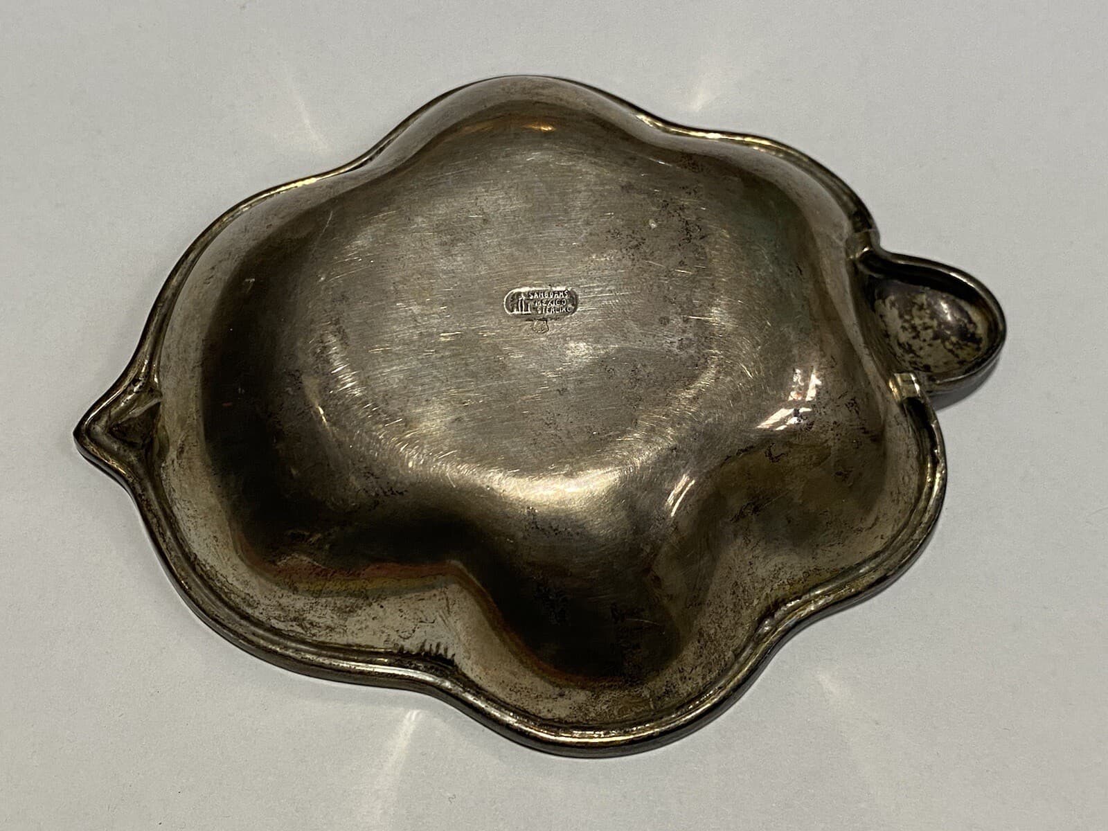 Vtg Sanborns Sterling Silver Mexico MCM Leaf Bowl 130 Grams Not Scrap 4