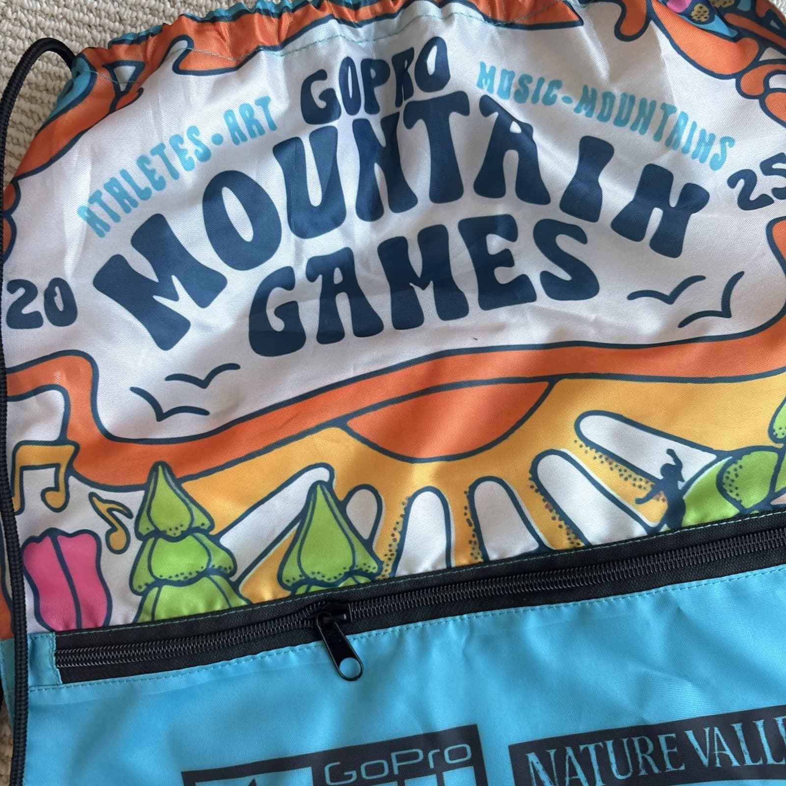 GoPro Mountain Games Pull String Bag Nylon Lightweight Vail Colorado 6