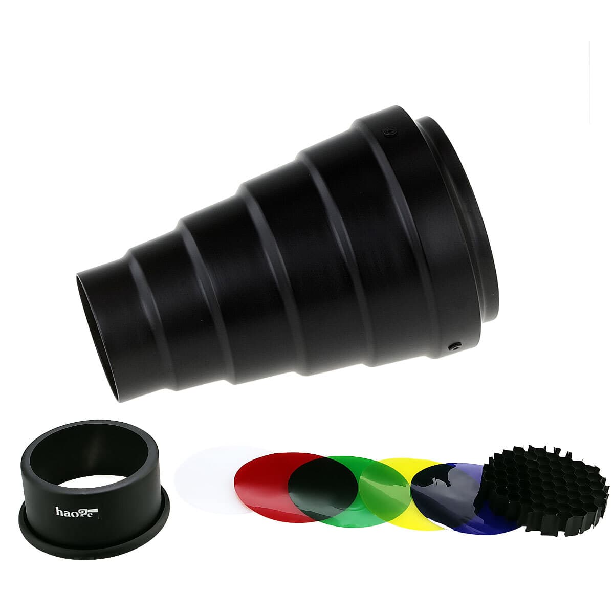 Pro Conical Snoot + Honeycomb Grid for Balcar Alienbees Mount Strobe Flash Light 2