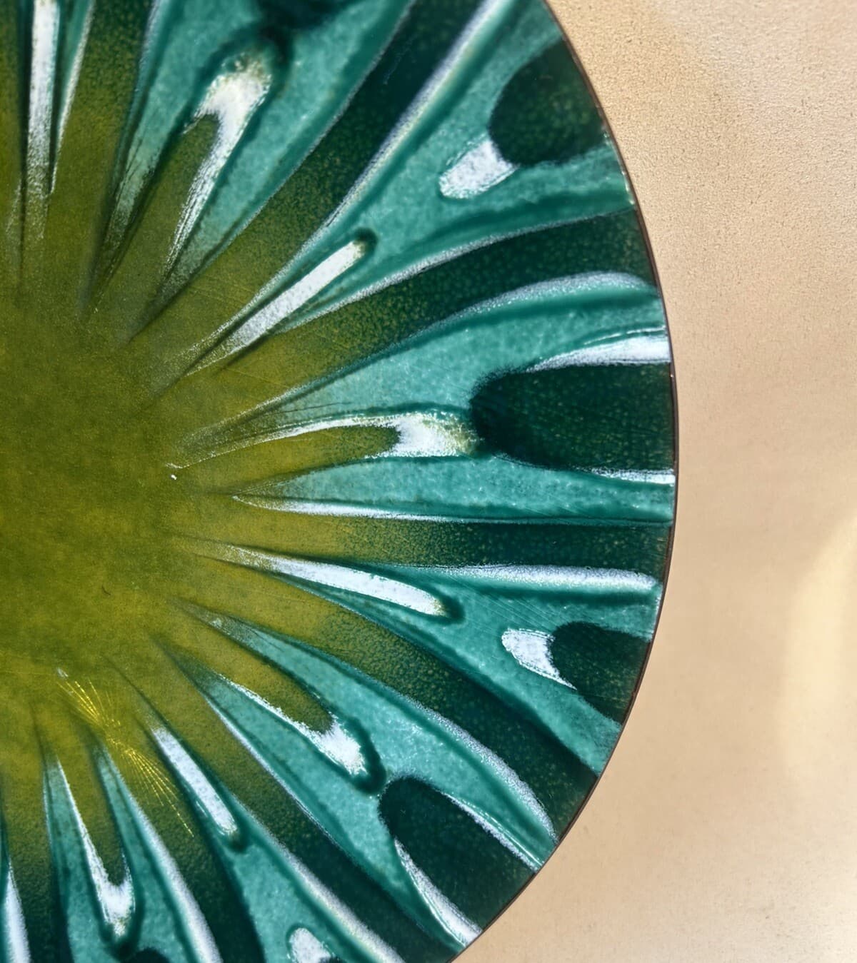 VTG MCM Anita Trottier Signed Enamel On Copper Plate 9.75” Quebec Canada 3