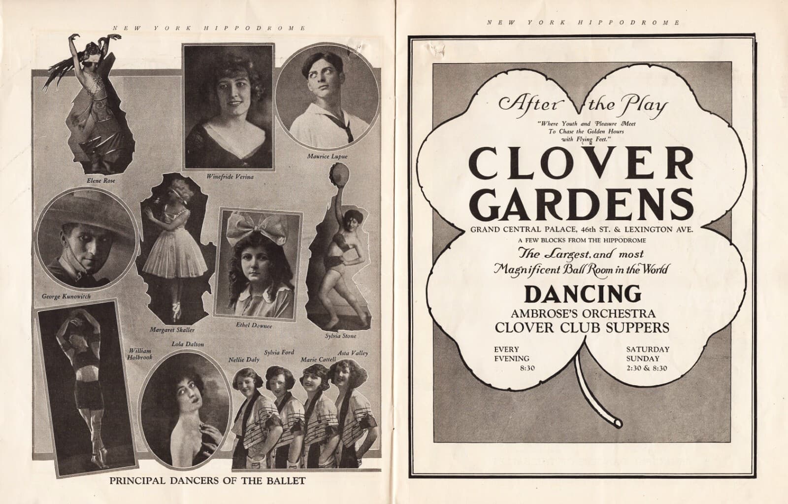 Archie Leach (Cary Grant) "BETTER TIMES" César Giris Art 1922 Hippodrome Program 6