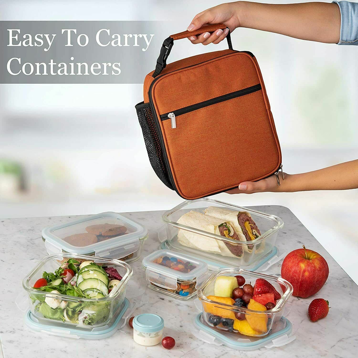 Razab Set of 35 PC Glass and Plastic Food Storage Containers with Airtight Lids 5